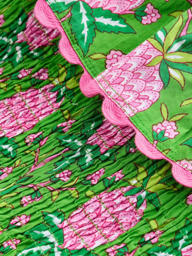 pink city prints green dress Pink City Prints Emerald Border Mykonos Dress main image 1