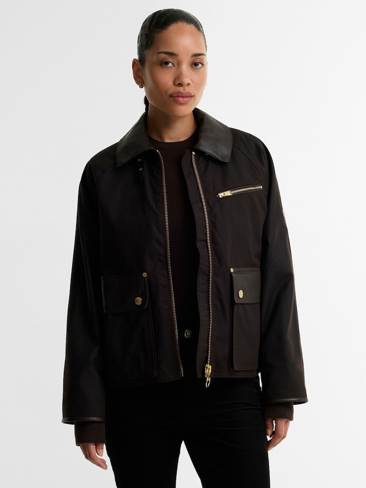 Barbour International Brown Donnington Wax Jacket - Image 1 of 5 Barbour International Brown Donnington Wax Jacket - Image 1 of 5