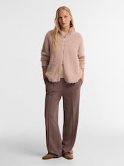 Barbour International Pink Ramona Knitted Zip Through Jumper - Image 3 of 7
