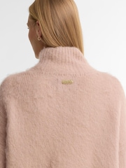 Barbour International Pink Ramona Knitted Zip Through Jumper - Image 4 of 7
