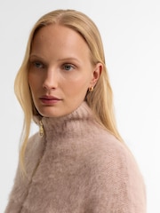 Barbour International Pink Ramona Knitted Zip Through Jumper - Image 5 of 7
