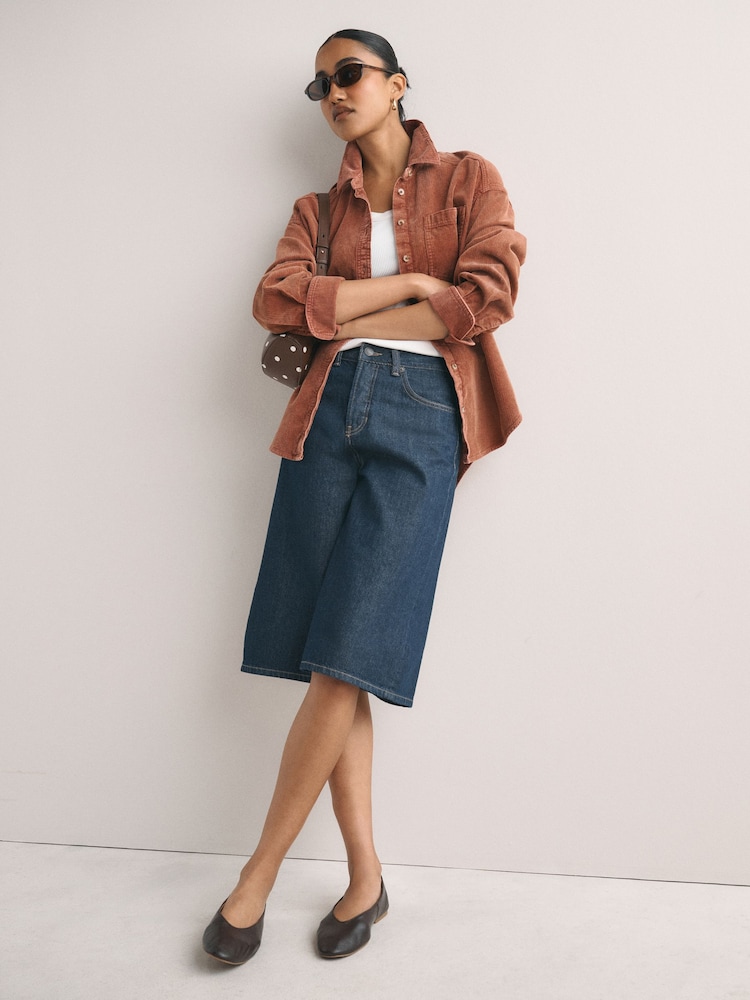 Tan Brown Washed Corduroy Shirt - Image 2 of 8