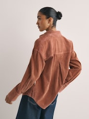 Tan Brown Washed Corduroy Shirt - Image 3 of 8