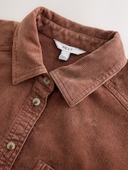Tan Brown Washed Corduroy Shirt - Image 6 of 8