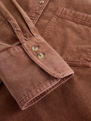 Tan Brown Washed Corduroy Shirt - Image 7 of 8