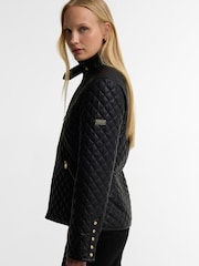 Barbour International Black Binetto Faux Leather Quilted Jacket - Image 4 of 6