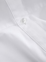 White Long Sleeve Peplum Shirt - Image 8 of 8