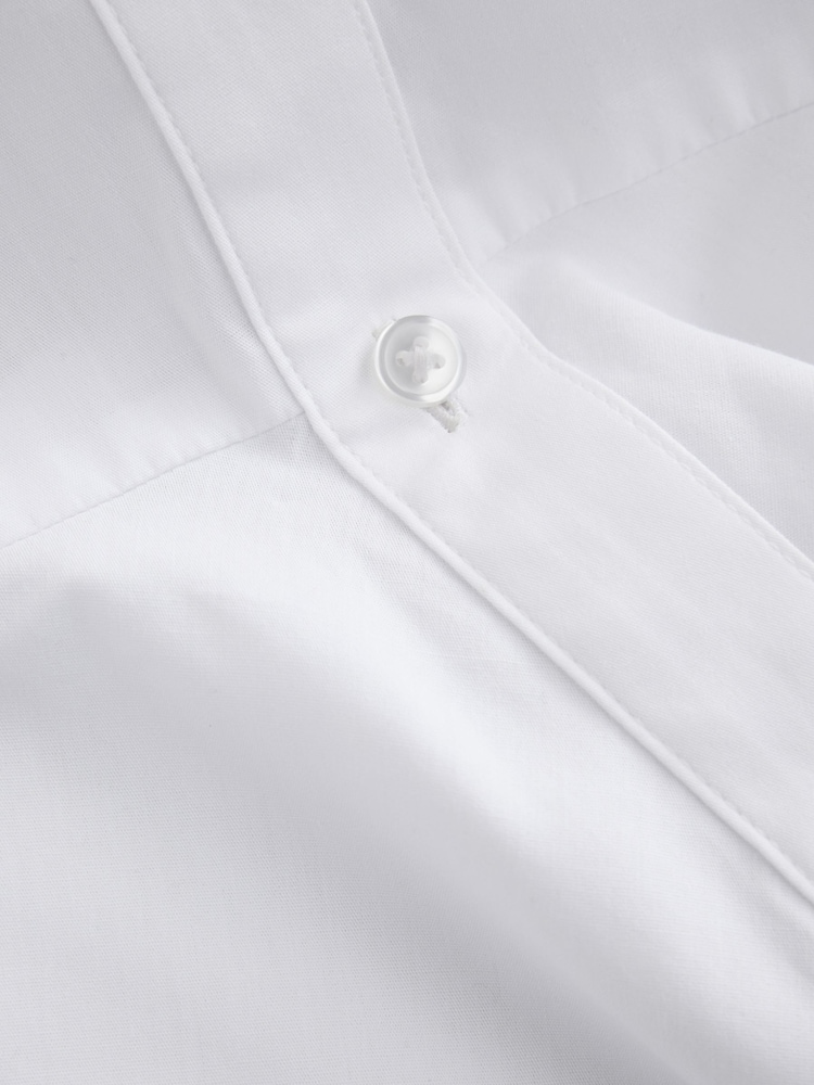 White Long Sleeve Peplum Shirt - Image 8 of 8 White Long Sleeve Peplum Shirt - Image 8 of 8
