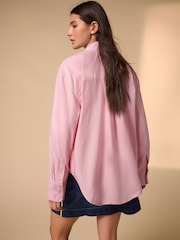 Pink Relaxed Cotton Long Sleeve Shirt - Image 3 of 7