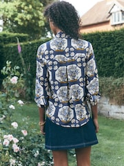 Blue Floral National Trust X Next Vase Print Long Sleeve Shirt - Image 5 of 9