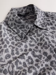Grey Animal Print Lightweight Utility Shirt - Image 7 of 8
