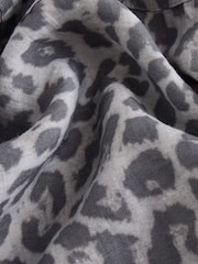 Grey Animal Print Lightweight Utility Shirt - Image 8 of 8