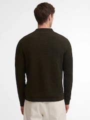 Barbour® Green Bearsted Knitted Zip Jumper - Image 2 of 5