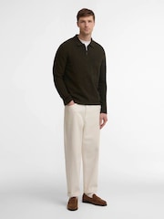 Barbour® Green Bearsted Knitted Zip Jumper - Image 3 of 5