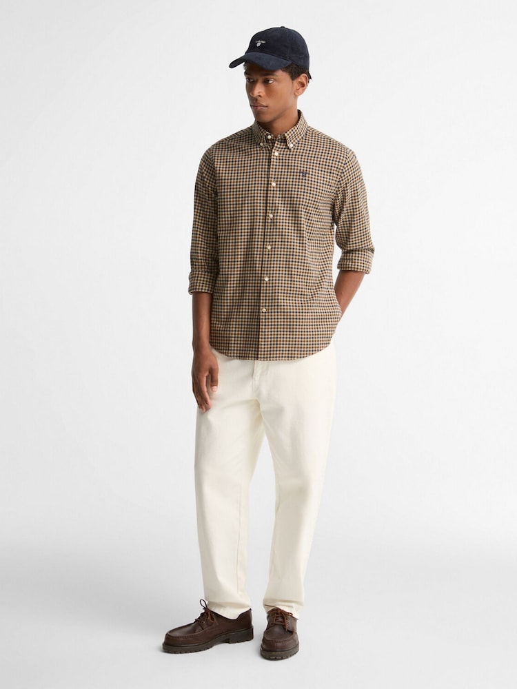 Barbour® Natural Finkle Tailored Gingham Shirt - Image 2 of 5 Barbour® Natural Finkle Tailored Gingham Shirt - Image 2 of 5