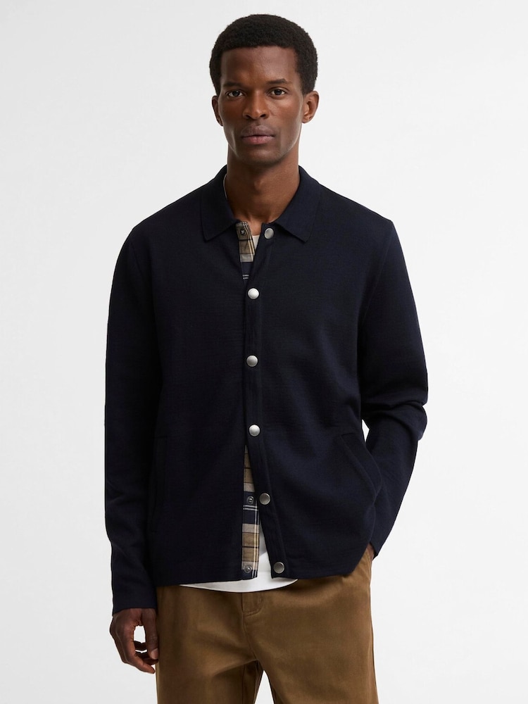 Barbour® Blue Florcombe Knitted Cardigan - Image 1 of 4