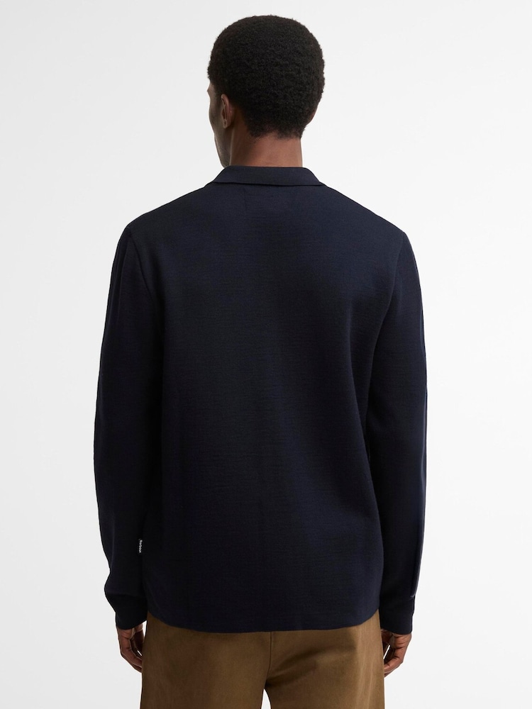 Barbour® Blue Florcombe Knitted Cardigan - Image 2 of 4