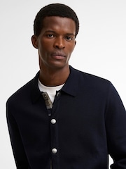 Barbour® Blue Florcombe Knitted Cardigan - Image 3 of 4