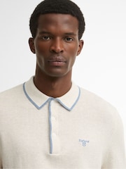 Barbour® White Taunton Knitted Polo Shirt - Image 4 of 5