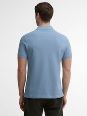 Barbour® Blue Short Sleeve Classic Polo Shirt - Image 3 of 5