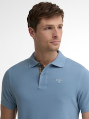 Barbour® Blue Short Sleeve Classic Polo Shirt - Image 4 of 5