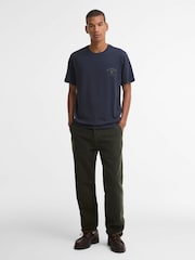 Blau - Barbour® Tartan Tailored Crest Logo T-Shirt - Bild 4 von 5
