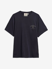 Blau - Barbour® Tartan Tailored Crest Logo T-Shirt - Bild 5 von 5