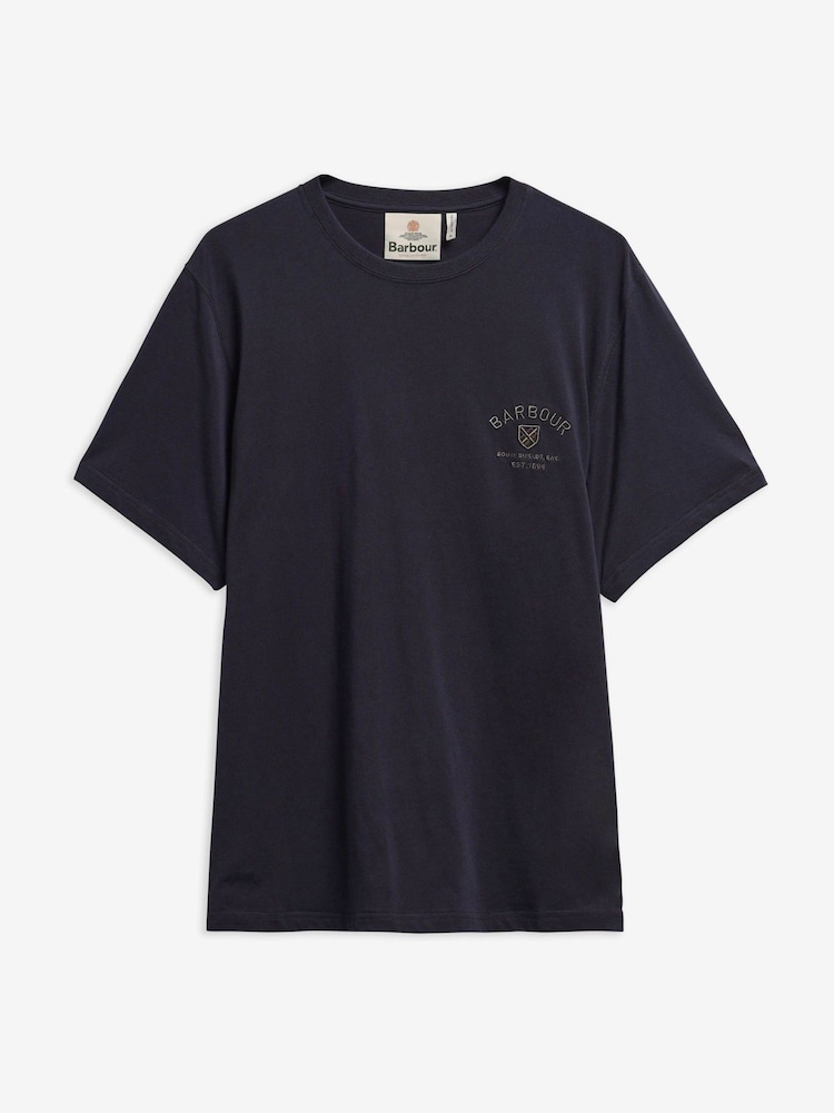 Blau - Barbour® Tartan Tailored Crest Logo T-Shirt - Bild 5 von 5 Blau - Barbour® Tartan Tailored Crest Logo T-Shirt - Bild 5 von 5