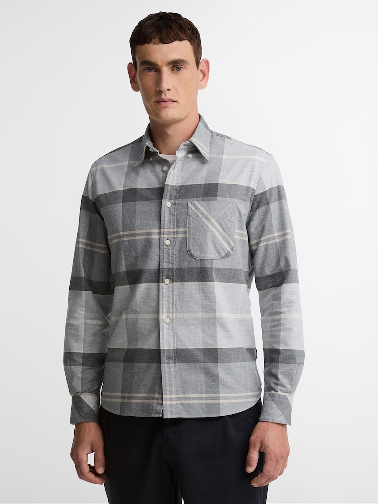 Barbour® Grey Mineral Tartan Dunoon Authentic Shirt - Image 1 of 4 Barbour® Grey Mineral Tartan Dunoon Authentic Shirt - Image 1 of 4