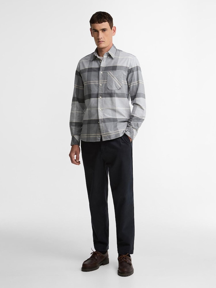 Barbour® Grey Mineral Tartan Dunoon Authentic Shirt - Image 2 of 4 Barbour® Grey Mineral Tartan Dunoon Authentic Shirt - Image 2 of 4