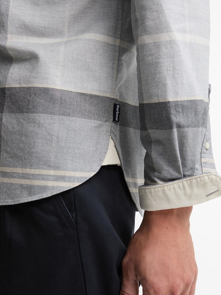 Barbour® Grey Mineral Tartan Dunoon Authentic Shirt - Image 4 of 4 Barbour® Grey Mineral Tartan Dunoon Authentic Shirt - Image 4 of 4