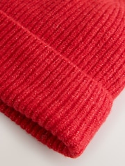 Red Cosy Beanie Hat (1-16yrs) - Image 2 of 2