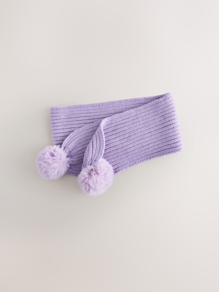 Yasəmən Bənövşəyi - Rib Pom Scarf (3-16yrs) - 3şəkildən 1 şəkil Yasəmən Bənövşəyi - Rib Pom Scarf (3-16yrs) - 3şəkildən 1 şəkil