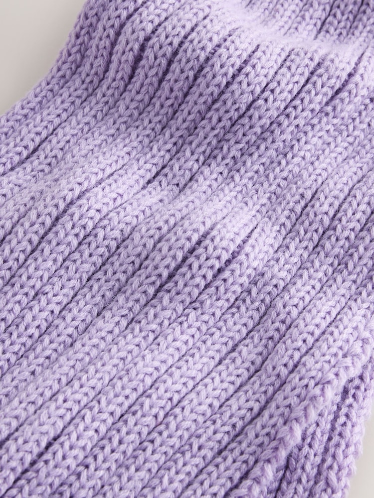 Yasəmən Bənövşəyi - Rib Pom Scarf (3-16yrs) - 3şəkildən 2 şəkil Yasəmən Bənövşəyi - Rib Pom Scarf (3-16yrs) - 3şəkildən 2 şəkil