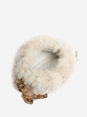 Sign of the Times Bottega Veneta Shearling Cream Bag With Gold Chain - Image 5 of 6