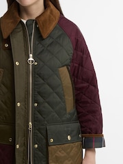 Barbour® Green Patchwork Bedale Quilted Jacket - Image 3 of 6