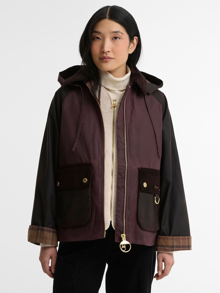 Barbour® Red Carville Wax Jacket - Image 1 of 8