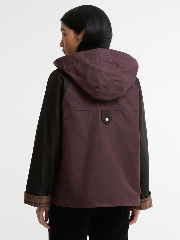 Barbour® Red Carville Wax Jacket - Image 2 of 8