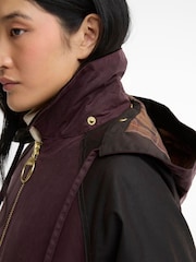 Barbour® Red Carville Wax Jacket - Image 3 of 8