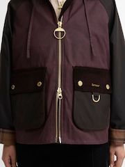 Barbour® Red Carville Wax Jacket - Image 5 of 8