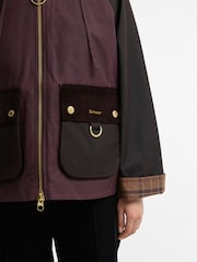 Barbour® Red Carville Wax Jacket - Image 7 of 8