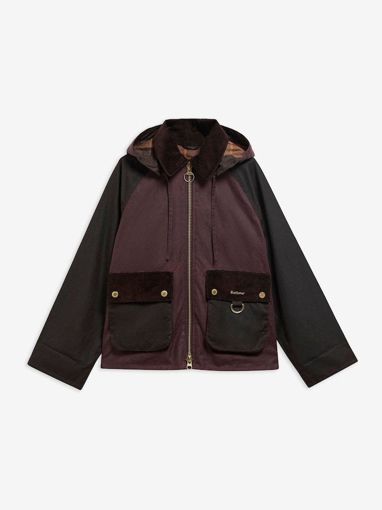 Barbour® Red Carville Wax Jacket - Image 8 of 8