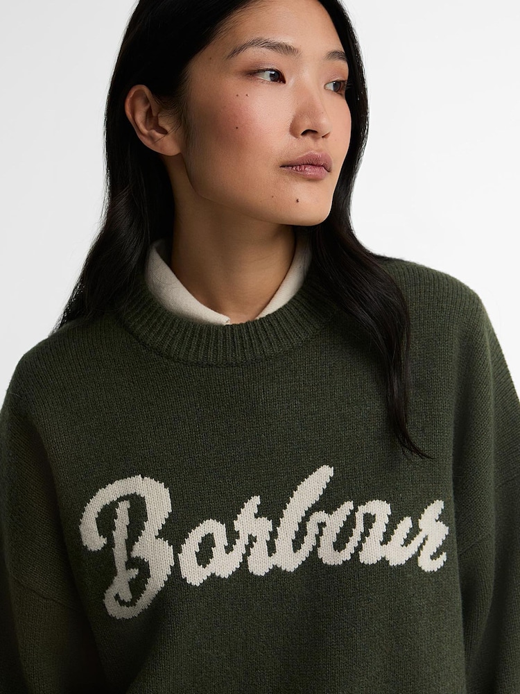 Barbour® Green Ivybridge Knitted Jumper - Image 1 of 5