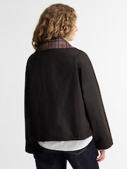 Barbour® Brown Icons Tartan Collar Spey Wax Jacket - Image 2 of 5