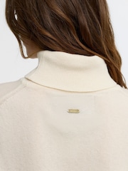 Barbour® Cream Pendle Roll Collar Knitted Jumper - Image 3 of 6