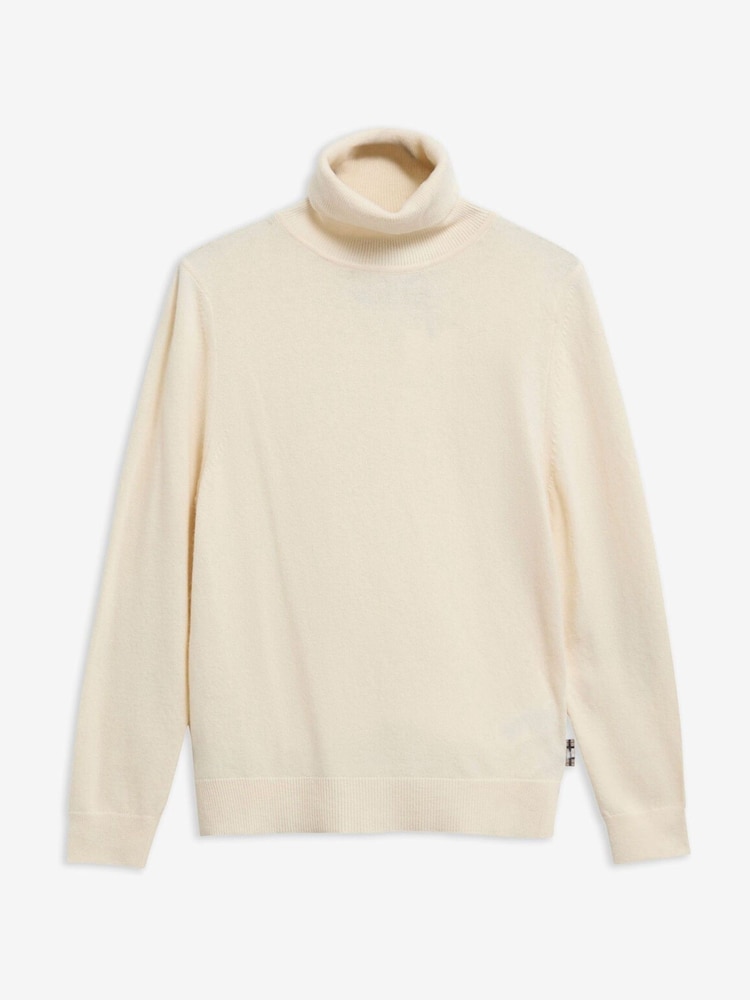 Barbour® Cream Pendle Roll Collar Knitted Jumper - Image 6 of 6
