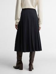 Barbour® Blue Delilah Midi Kilt Skirt - Image 5 of 7