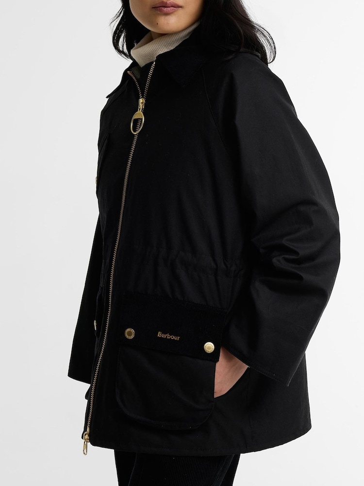 Barbour® Black Treeton Wax Jacket - Image 1 of 5 Barbour® Black Treeton Wax Jacket - Image 1 of 5