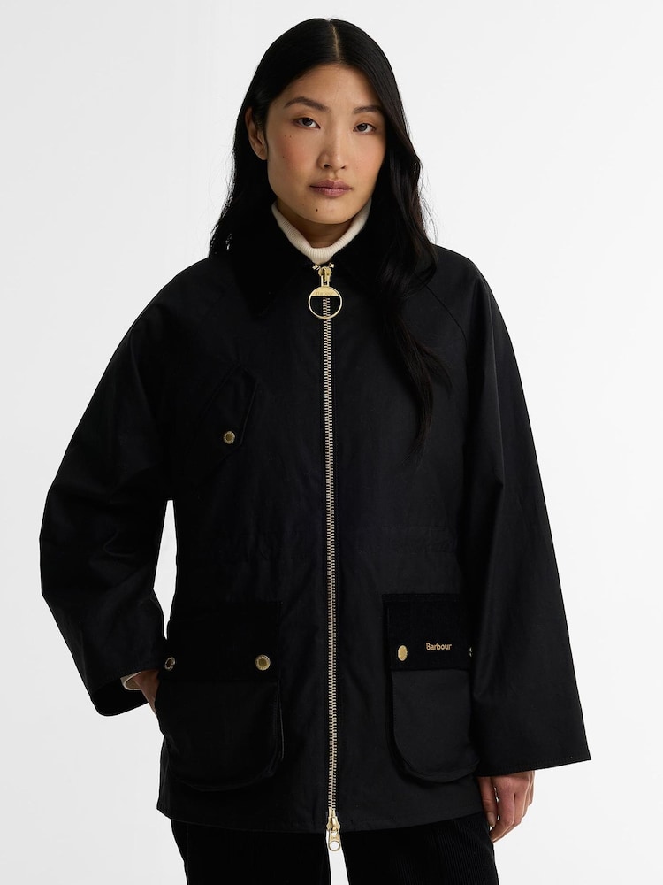 Barbour® Black Treeton Wax Jacket - Image 2 of 5 Barbour® Black Treeton Wax Jacket - Image 2 of 5