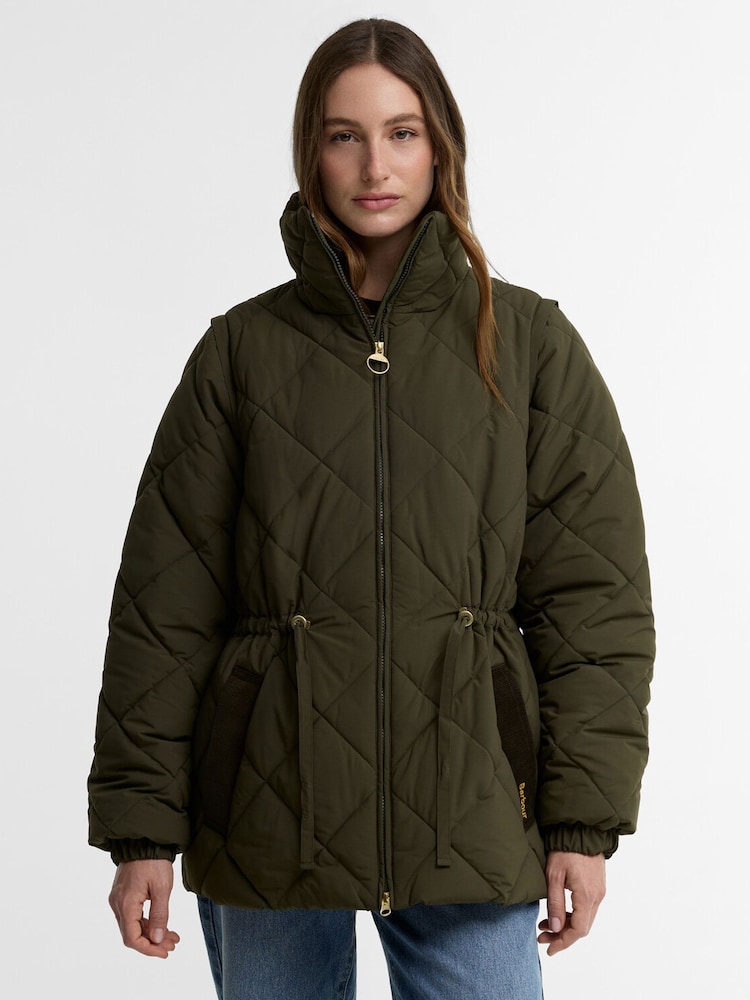 Barbour® Green Tanfield Puffer Jacket - Image 1 of 6